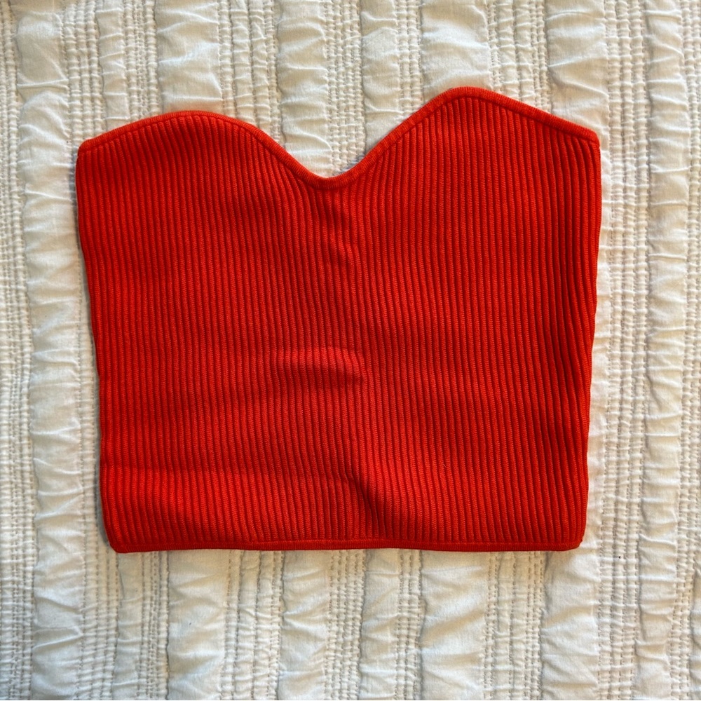 H&M Sweetheart Strapless Crop Top
